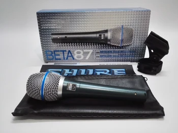 Pre Shure BETA87A Mikrofón Káblové Dynamické Ručné Kovové Mic Karaoke Bar Stage Živé vystúpenie