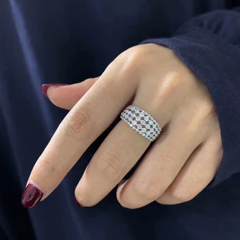 Nádherné Svadobné Zásnubné Prstene Luxusné Crystal Krúžok pre Ženy AAA Bielymi Zirkónmi Krúžky 2021 Trend Ženy Milujú Šperky