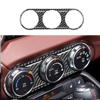 Carbon Fiber Klimatizácia Tlačidlá Rám Interiérom Auto Príslušenstvo vhodné Na Mazda MX-5 Miata Roadster MX5 ND 2016+