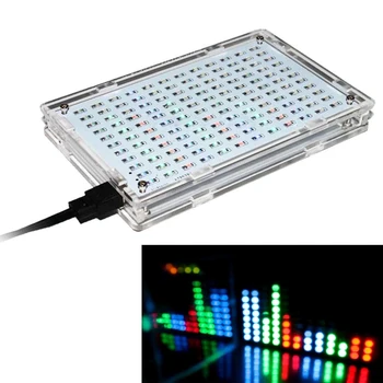 DIY elektronické stavebnice LED hudba spektrum displej, reproduktor spájkovanie SMD projektu 12*11 FFT s puzdrom montážne diely