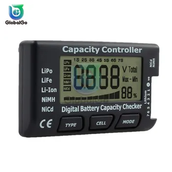 7 Digital Kapacita Batérie Checker Voltmeter Pre NiMH Nicd LiPo Život Li-ion Napätie Batérie Tester Meter Kontrola Bunky Meter