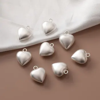 4PCS Minimalistický Jednoduché Srdce Náhrdelník Prívesok Charms pre Šperky, Takže DIY Ručne Vyrobené z Mosadze 14k Zlata Plátovaného 15*19 mm