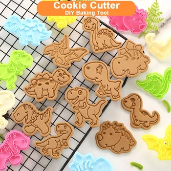 1 Ks Roztomilý Dinosaurus Cookie Frézy Cartoon Biscuit Formy Cookie Tortu Decoratiing Pečiatka Kuchyňa Pečenie Nástroj