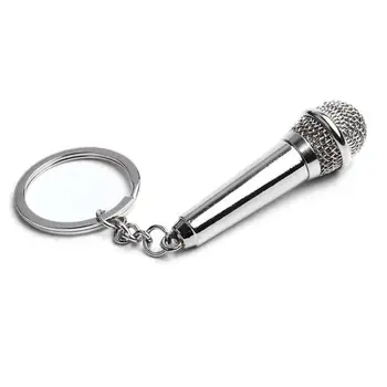 Mikrofón Spevák a Rapper Milovník Hudby Rock N Roll BFF Najlepšími Priateľmi Taška Kúzlo Prívesok Keychain Hudby Šperky, Darčeky 0