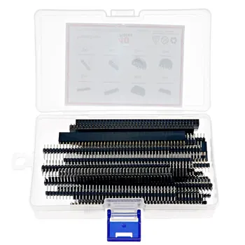 40pcs/Box 8value Každý 5 ks 2.54 mm odlúčených PCB 40pin muţi a ţeny PIN konektor kit set