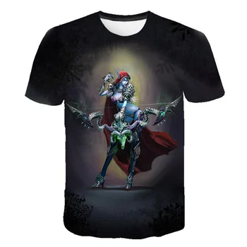 Warcraft 3D Vytlačené T Shirt Muži, Ženy, Deti Móda Príležitostná Hra, T-košele s Krátkym Rukávom Letné Streetwear Nadrozmerné Topy