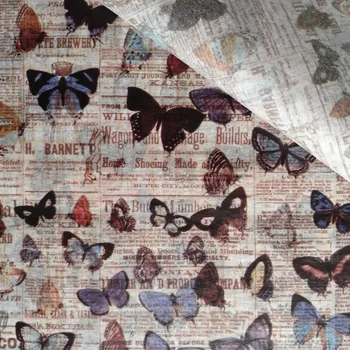 100ks Vintage Elegantný Vzor Motýľ Darčekové Balenie Plavidlá, Papier, Hodváb hodvábny Papier Dekorácie, Party Doprava Zadarmo