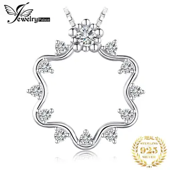 JewelryPalace Kvety Kruhu 925 Sterling Silver Cubic Zirconia Náhrdelník Prívesok pre Ženy Simulované Diamantový Prívesok Č Reťazca