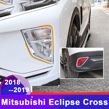 Plastové Auto Styling Predné, Zadné Hmlové Svietidlo Dekorácie Rám Orezania Kryt Nálepky Na Mitsubishi Eclipse Kríž 2018 2019 Príslušenstvo