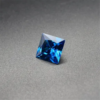 Light Blue Sapphire Námestie Tvárou Drahokam Princezná Rez Sapphire Gem Viacero Veľkostí si môžete Vybrať C58S