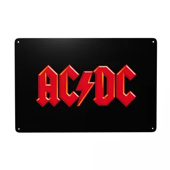 Vintage AC DC, Kovové Prihlásiť Vlastné Austrálskej Rockovej Kapely Tin Doska Dvore Stenu Decor Dekoratívne Umenie