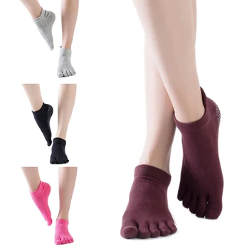 1 Páry Jogy Ponožky Prst Ponožky Zimné Teplé Anti-Slip Ponožky Pre Pilates, Fitness Gym Cvičenie Trubice Aqua Ponožky Poschodí Ponožky