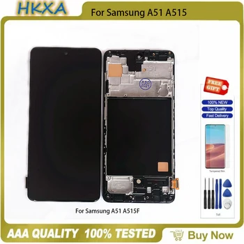OEM AMOLED OLED LCD Displej Pre Samsung Galaxy A51 SM-A515F LCD Displej S montážou Rámu Pre Samsung A51 SM-A515U