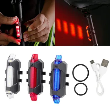 USB Nabíjateľné LED Bicykel zadné Svetlo na Horských Bicykloch Bezpečnostné Upozornenie Predné A Zadné Svetlá Blikať Noc Jazdecké Príslušenstvo
