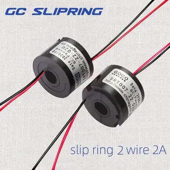 slip krúžok Slipring vodivé sklzu krúžok cez otvor 2-pásmový / 2A otvorom 7 mm