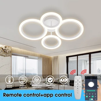Smart LED Stropné Svietidlá Mobile APP/ Diaľkové Ovládanie Plynulou Stmievanie Moderné Vnútorné Osvetlenie Lampy, Obývacia Izba, Spálňa, Kuchyňa