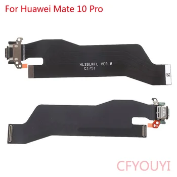 OEM USB Dock Konektor Nabíjacieho Portu Flex Kábel, Náhradná Pre Huawei Mate 10 Pro 0