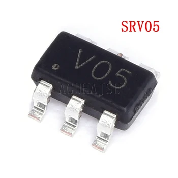 10PCS SRV05-4.TCT SOT23-6 SRV05 SOT Kód: V05 SRV05-4 SOT-236 Nový, Originálny