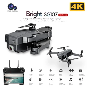 Nové SG107 RC Drone Mini 4K Dual Kamera Wifi FPV Quadcopter Video Real-Time Prenosu Vrtuľník Hračky VS E58 E88 Drone Darček