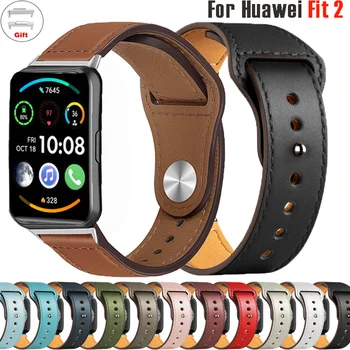 Kožený Remienok Pre Huawei Sledovať Fit 2 Smartwatch Kapela Nahradenie Šport Náramok retro slučky Náramok Fit2 watchband Príslušenstvo