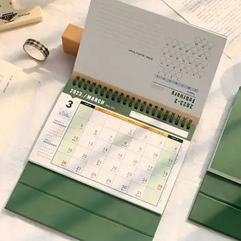 Papierový Kalendár Zahustiť Stolový Kalendár Hladké písanie Dokumentujúce Život Užitočné 2023 Minimalistický Dizajn, Poznámky Kalendára
