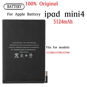 Tablet Batérie Pre Apple iPad Mini 4 Mini4 A1538 A1546 A1550 Náhradné Batérie Opravy Časť s Vysokou Kapacitou Bateria Bezplatné Nástroje 0