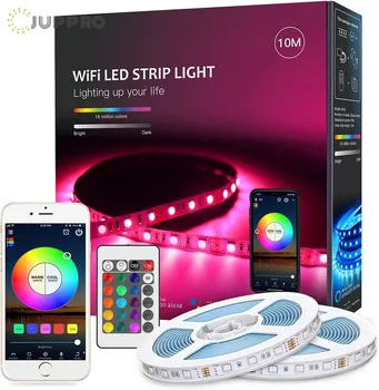 WiFi LED Pásy Svetlo RGB LED TV Podsvietenie WS2812 LED Pásky Svetlo 5050 SMD pre Kuchyňa Spálňa Pracovať S Alexa Alice Domovská stránka Google
