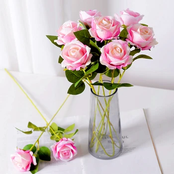 51 cm Vysokokvalitnej Umelej Jeden Kvet Ruže Kvet Hodvábnej,doma Vázu s Kvetom, Usporiadanie,svadobné Cesty Sprievodca Dekorácie Fakeflower 0