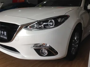 Pre Mazda 3 Axela 2014 2015 2016 ABS Zadné Hmlové Svetlo na Čítanie Rám, Kryt Čalúnenie Pásov Vpredu Foglight Obočie Viečka Auto Príslušenstvo