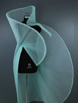 Akordeón Skladaný Tuhý Oka Textílie Podľa Meter Dizajn DIY Tvar Ručné Módny Návrhár Materiál Fáze Pozadí Tkaniny 0