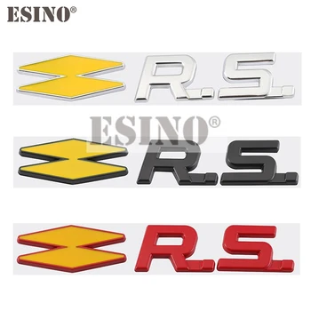 Auto Styling 3D Kov Chróm Zliatiny Zinku Znak, Odznak na Renault Clio RS Captur Megane Kadjar Arkana Koleos Sandero Safrane 0