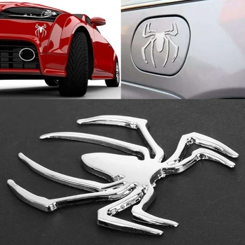 3D Auto Nálepky HOT Univerzálny Kovový Spider Znak Chrome Motorových Odtlačkový Ornament Auto Príslušenstvo