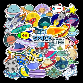 10/30/50PCS Do planéte rocket lietajúci tanier astronaut cartoon doodle Nálepky Notebook Notebook Skateboard Batožiny Dieťa Nálepky