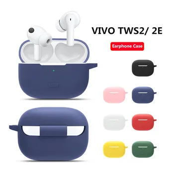 Silikónová Slúchadlá do uší puzdro Pre VIVO TWS2/2E Mäkké Bezdrôtové Bluetooth Slúchadlá Plnenie Box Ochranné Puzdro S Hákom