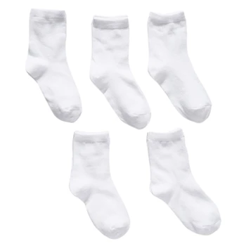 Unisex Posádky Biela Ponožka Sada 4 Párov Tvárny Fit Pohodlné Ponožky pre Dievčatá Chlapci Školskú Uniformu Ponožky S/M/L/XL 0