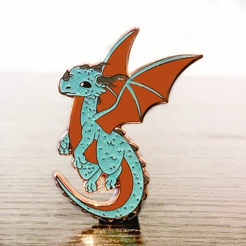 Lesk Magic Dragon Pevného Smalt Pin Roztomilý Kreslený Pterodactyl Medaila Brošňa Doplnky, Módne Klope Batohu Pin Šperky