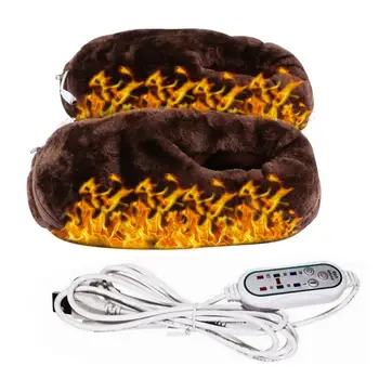 Nohy Teplejšie USB Vyhrievané Papuče pre Mužov a Ženy - Elektrické Obuv s 4 Nastavenia Udržiavať Nohy v Teple Obuvi Unisex