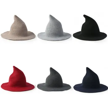 10pcs čarodejnice klobúk Mužov a Žien vlna Pletený Hat Módne Pevné Diverzifikované pozdĺž Priateľka Darčeky Cosplay Narodeniny