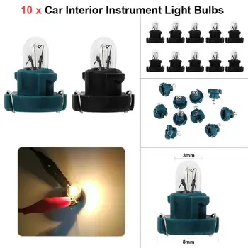 10Pcs Univerzálny T3 LED Žiarovka 12V 1.2 W Auto Auto Vozidla Vnútra Nástroja, Žiarovky, Klimatizácia Dvere, Svetlá Pre Audi Honda