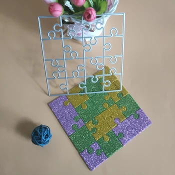 Nové 16 mriežky puzzle rezanie zomrie DIY zápisník, embosované karty, takže, fotoalbum dekorácie, ručné remeslo