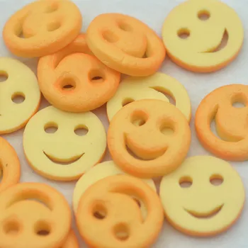 20PCS Živice Usmievavá Tvár Cookies Miniatúry domček pre bábiky Potravín Hračky DIY Tvorbe Dekorácie Dodávky 25 mm