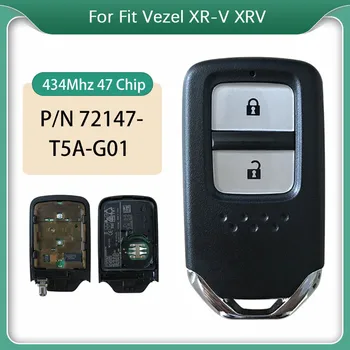 CN003061 Smart Key Pre Nosenie Vezel XR-V XRV 2 Tlačidlo Diaľkového kľúča Vozidla s 434Mhz 47 Čip 72147-T5A-G01