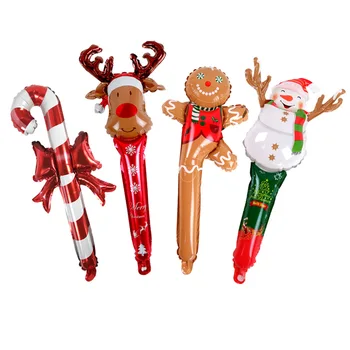 24 palcový Vianočné nafukovacie stick candy cane elk hlavu perník muž snehuliak narodeninovej party banquet dodávky