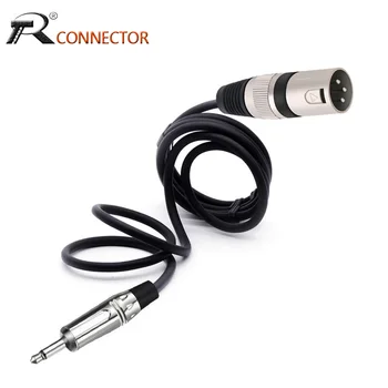 3,5 mm Mono Jack Samec XLR 3-Pin na TS Vyvážené Mikrofón Kábel Prepojiť Štvrtiny Palca na XLR Kábel pre AMP