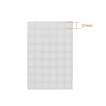 54* Biele PVC Skrutkovacím uzáverom Samolepiace Skrutky Krytu Nechtov Otvory Sticker21mm Dekor
