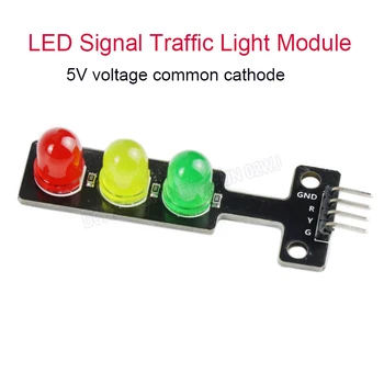 1PS 8 mm LED Signál semafor Modul 5V Červená Žltá A Zelená LED Indikátor Signálu Elektronické stavebným Programovanie Rada