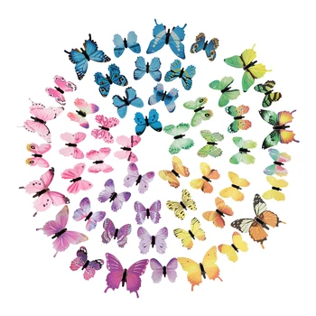 12Pcs/set Svietiace Motýľ Samolepky na Stenu Obývacia Izba Motýľov Pre Svadobné Party Dekorácie Home 3D Chladnička Obtlačky Tapety