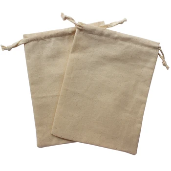 140 g/m2 bavlnené tkaniny (50pcs/lot) Environmentálne krém šnúrkou bavlna darček zábal taška puzdro cutomize logo a veľkosť
