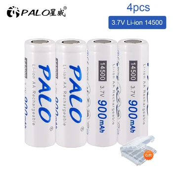 PALO Pôvodné AA 14500 Batéria 3,7 V Li-Ion Nabíjateľná 3,7 V 14500 Nabíjateľné Batérie Pre Baterku Svetlomety Pochodeň Myš