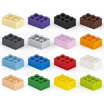 80pcs Väčšinu Stavebných Blokov Hrubé Údaje Tehly jednotky 2x3 Bodky Vzdelávacie Veľkosťou Kompatibilné S 3002 Plastové Hračky pre Deti